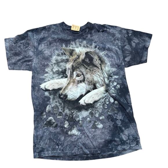 The Mountain Wild Wolf Tie-Dye Short Sleeves Crew Neck T-Shirt Size XL - Picture 1 of 5